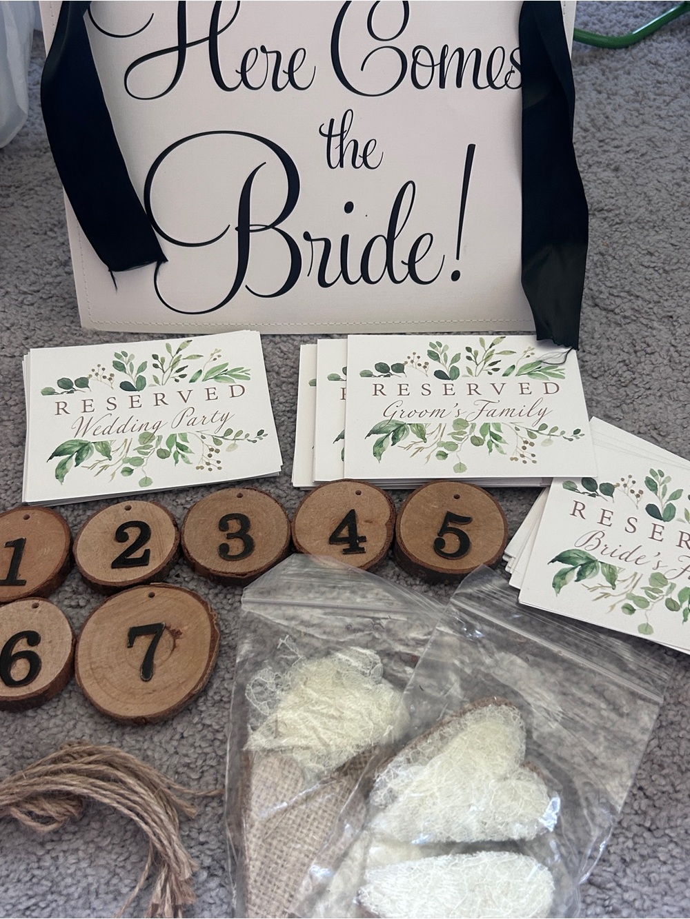 Wedding supplies accessories table number and reserved cards